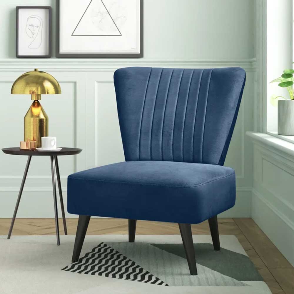 Home Mart Velvet Upholstered Accent Chair