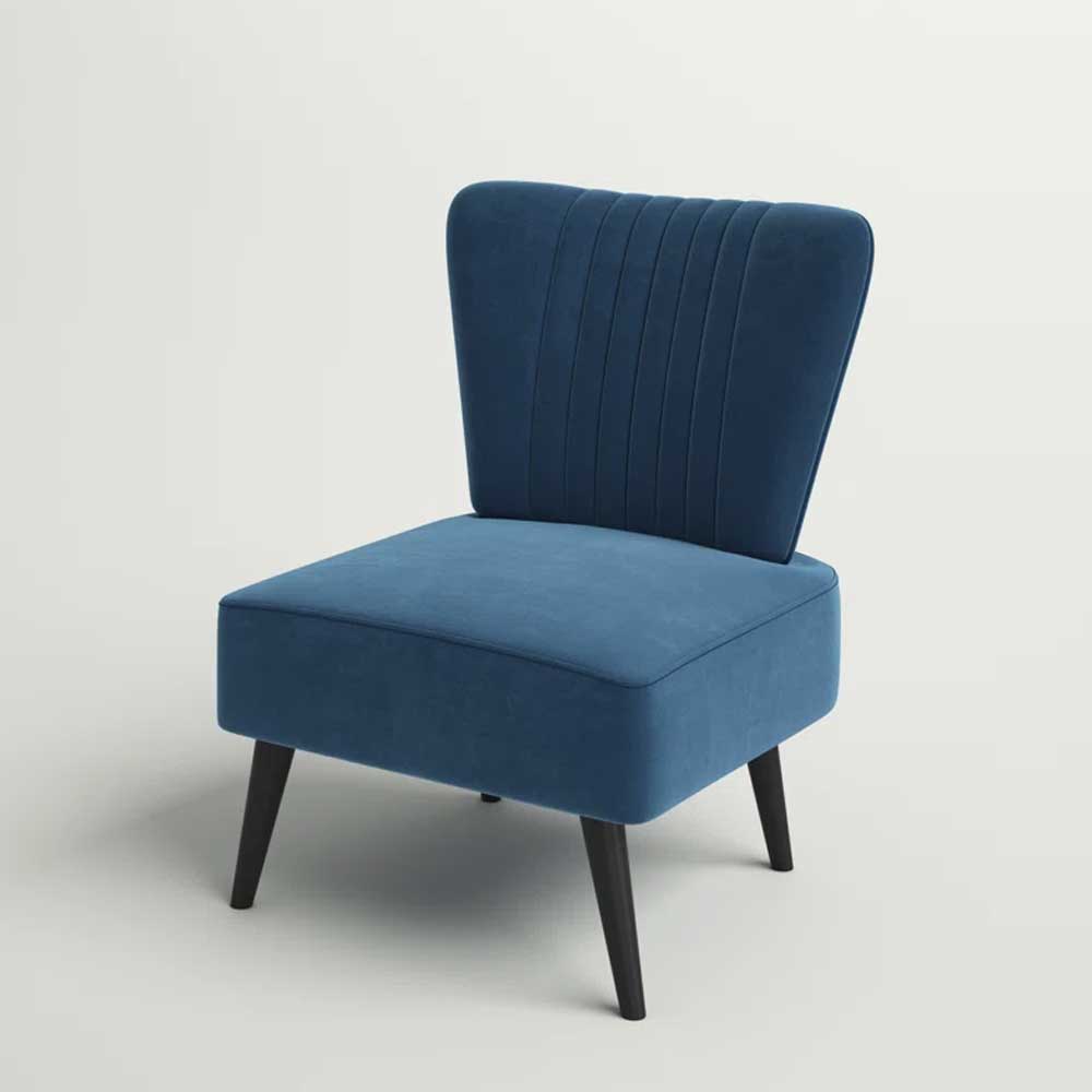 Home Mart Velvet Upholstered Accent Chair - Image 2