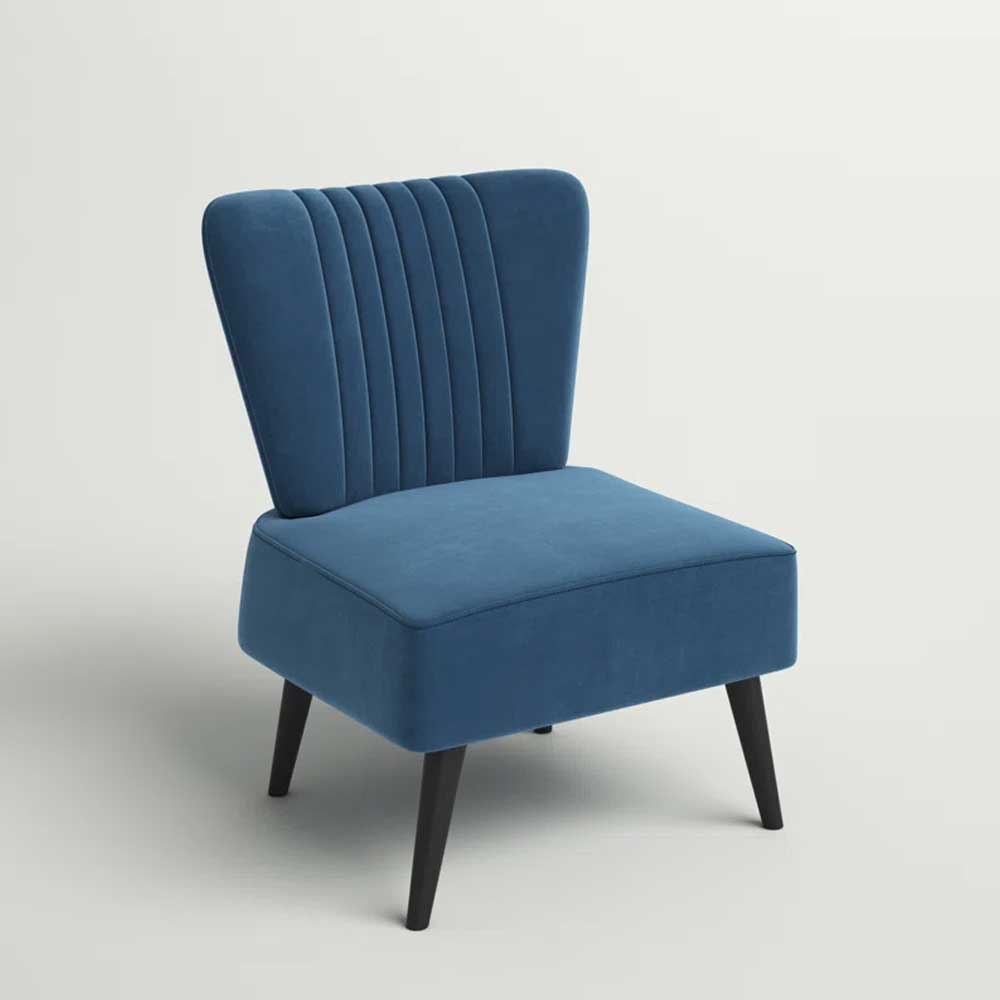Home Mart Velvet Upholstered Accent Chair - Image 3