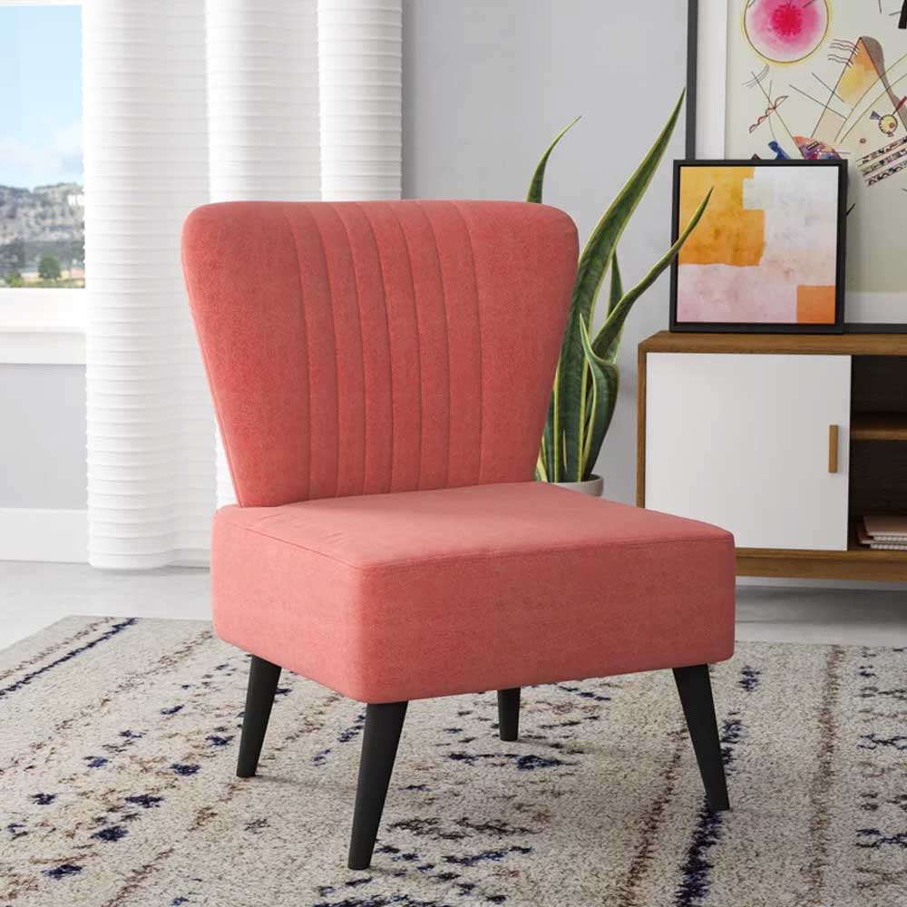 Home Mart Velvet Upholstered Accent Chair - Image 4