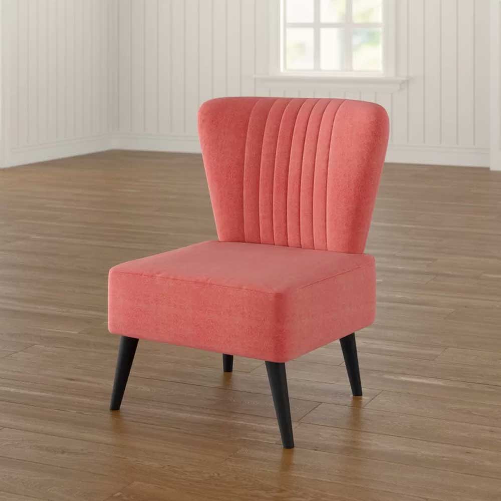 Home Mart Velvet Upholstered Accent Chair - Image 5
