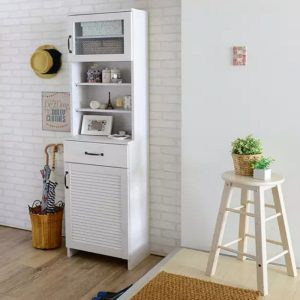Home Mart Vertical Multi Shelves Single Hall Cabinet