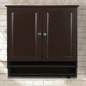 Home Mart Wall Mounted Brown Storage Cabinet