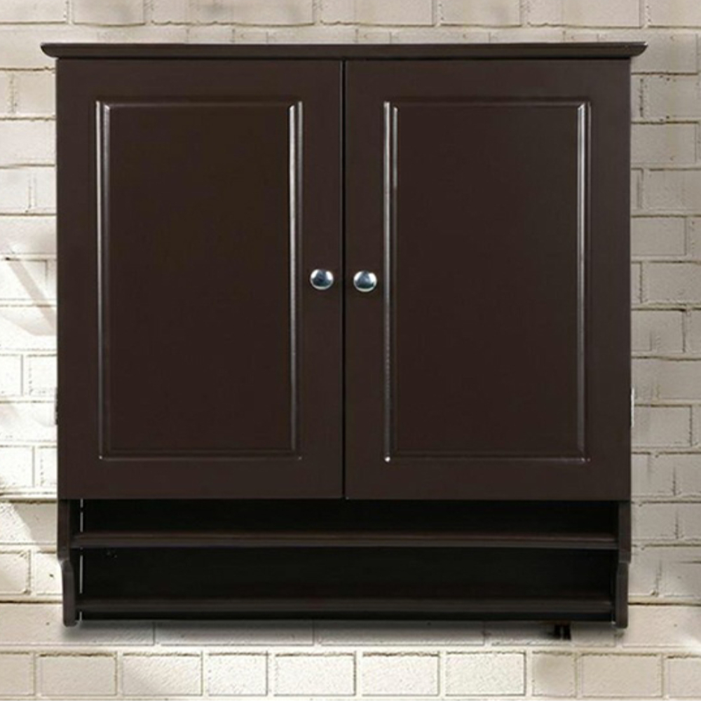 Home Mart Wall Mounted Brown Storage Cabinet