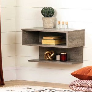 Home Mart Wall Mounted Open Shelves Night Stand