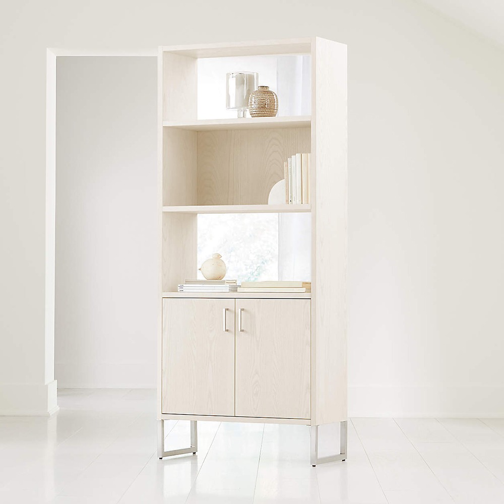 Home Mart Walnut Storage Bookcase