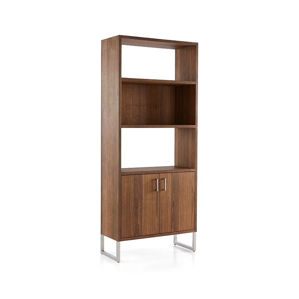 Home Mart Walnut Storage Bookcase - Image 5