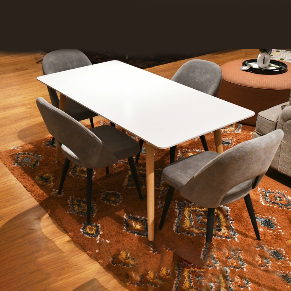 Home Mart White Modern Dining Table