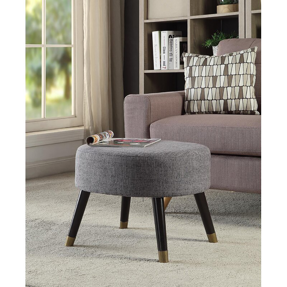 Home Mart Wide Oval Cocktail Ottoman - Image 4