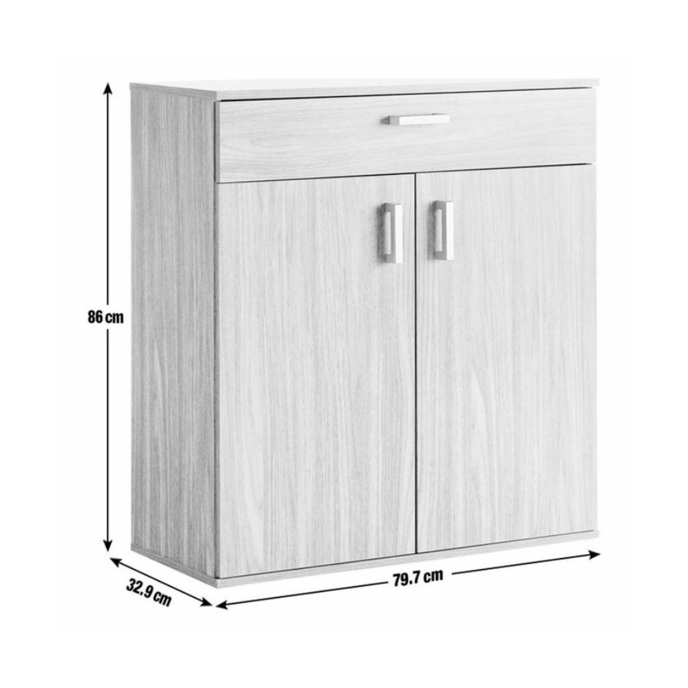 Home Mart Wooden Shoe Cabinet with 1 Drawer - Image 4