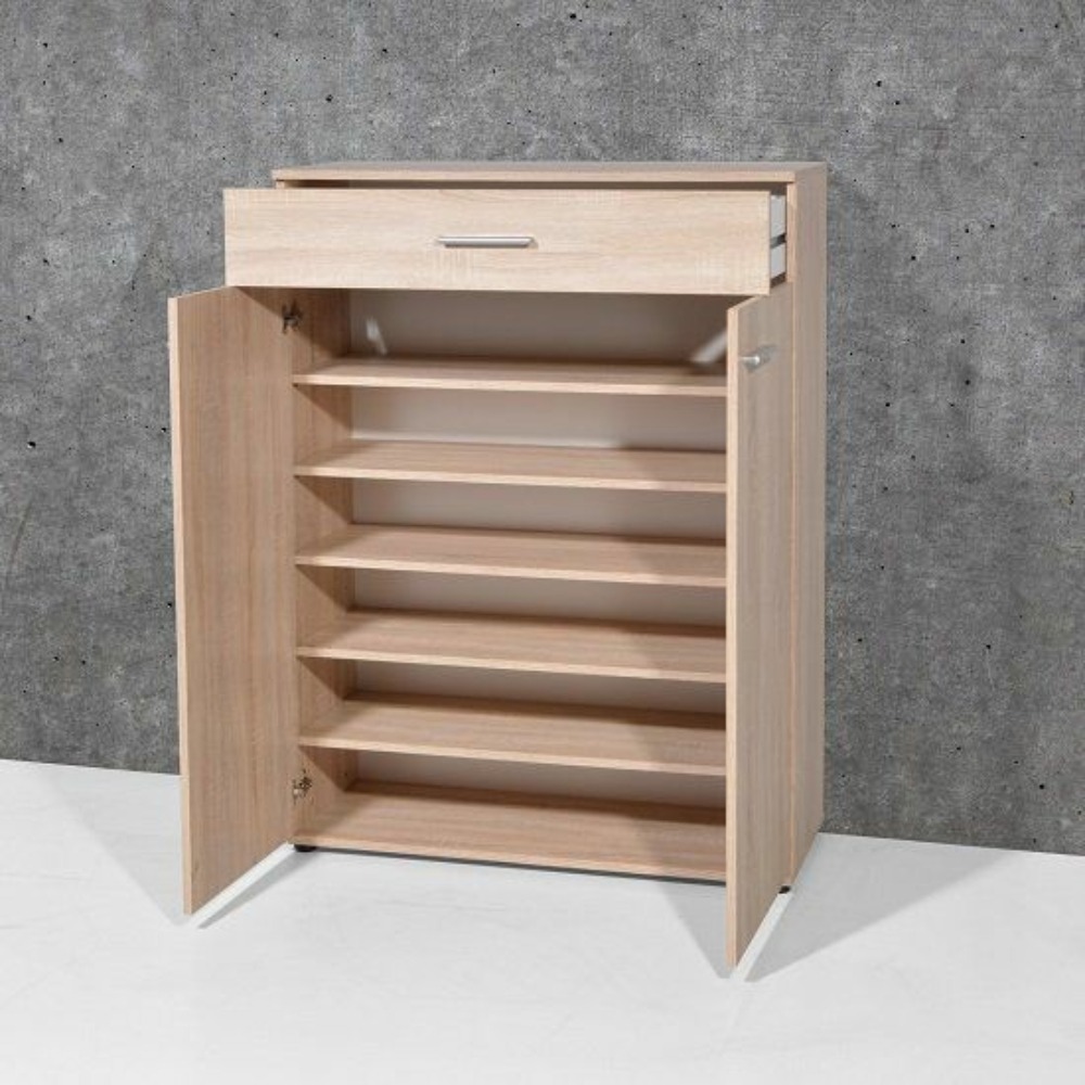 Home Mart Wooden Shoe Cabinet with 1 Drawer - Image 3