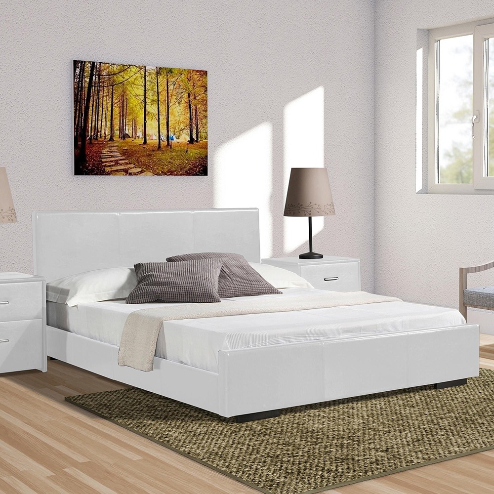 Home Mart Wooden White Bed