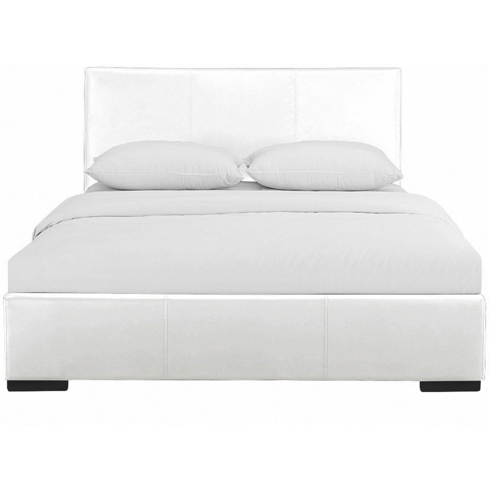 Home Mart Wooden White Bed - Image 3