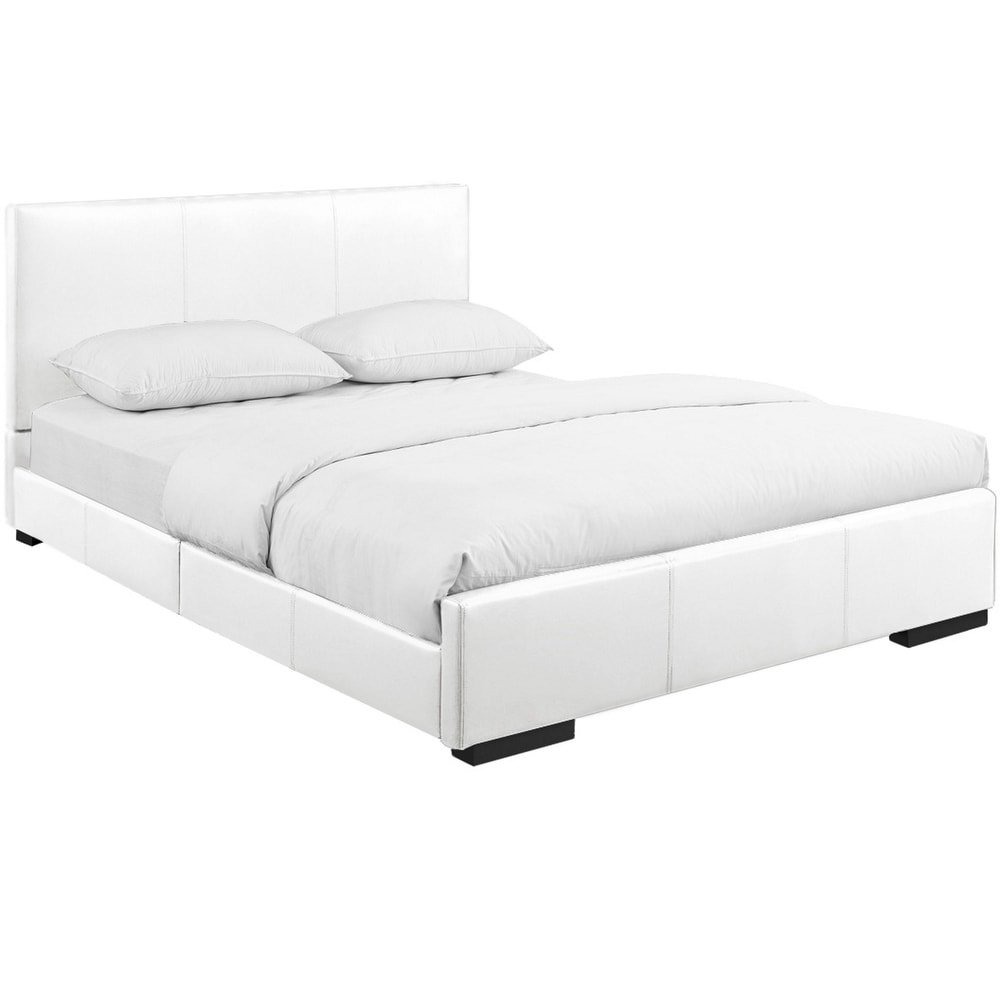 Home Mart Wooden White Bed - Image 4