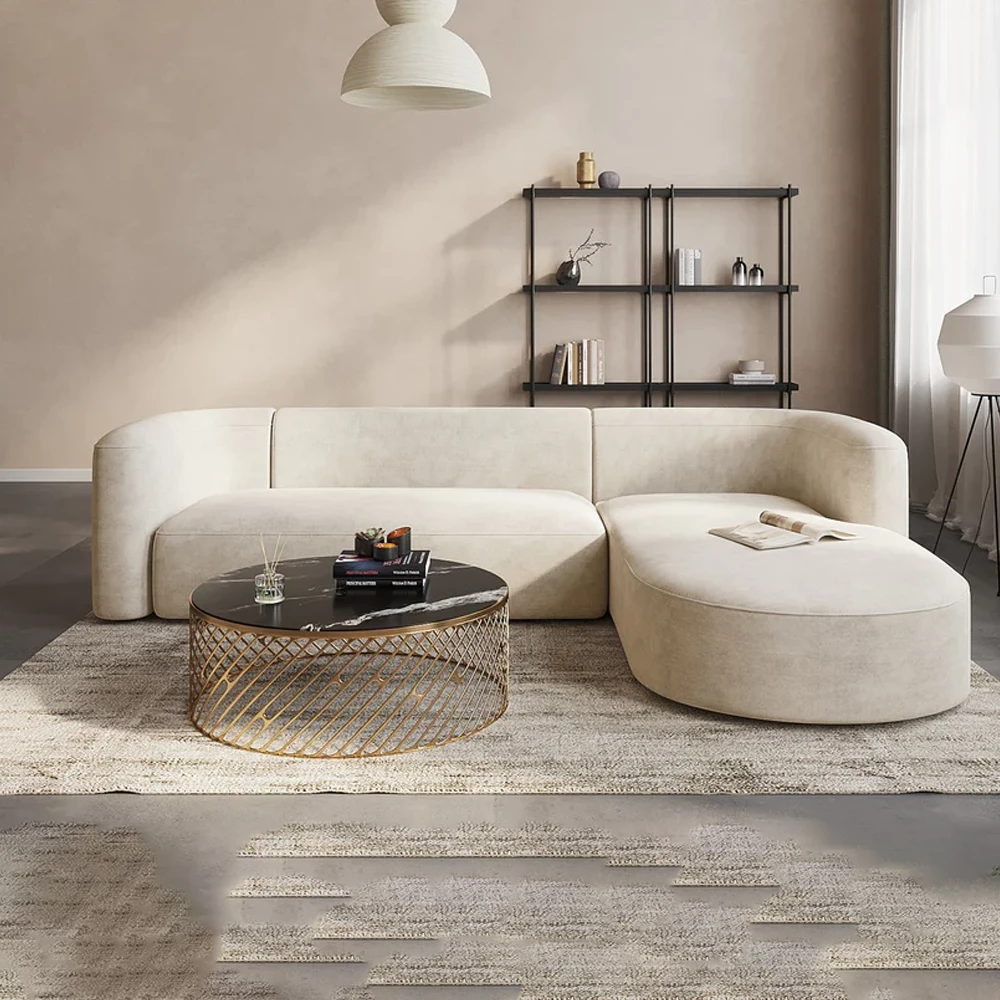 Home Mart Mellow Velvet 2-Piece Chaise Sectional Sofa