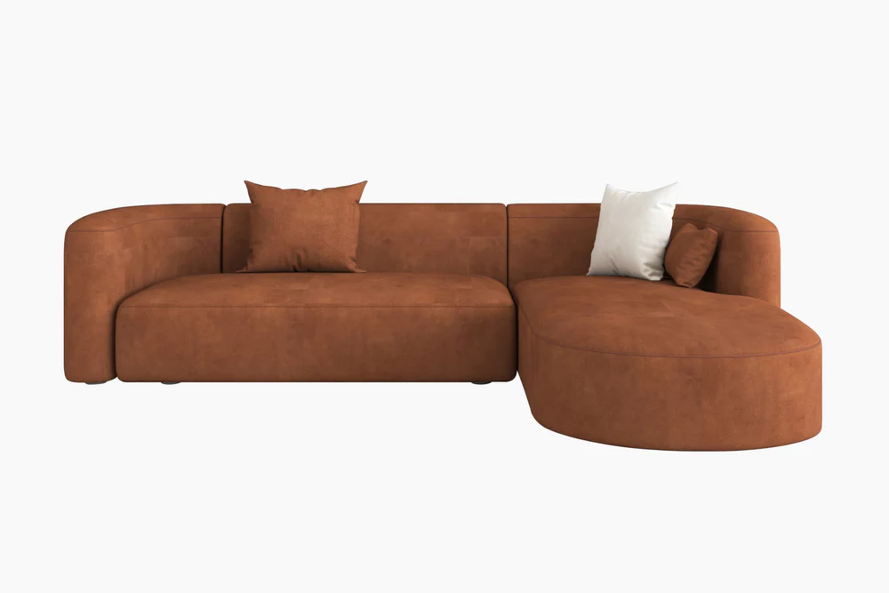 Home Mart Mellow Velvet 2-Piece Chaise Sectional Sofa - Image 6