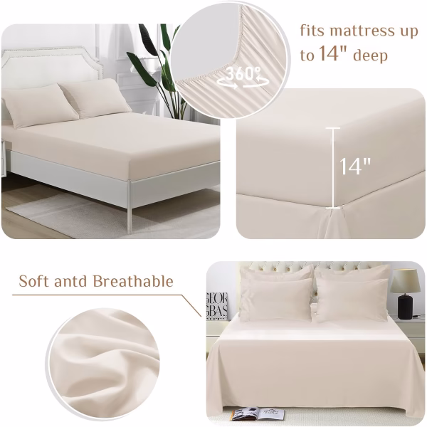 Home Mart Down Alternative 7pcs Comforter Set White – Ultra Soft Microfiber Duvet with 250GSM Filling – King Size 240x260 cm – Lightweight, Breathable & Hypoallergenic Bedding for All Seasons - Image 5