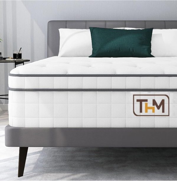 Home Mart Hybrid 20 cm Pocket Spring Mattress with Memory Foam Gel, Motion Isolation & Pressure Relief – Orthopedic Support for Back Pain Medium Firm Comfort - Image 4